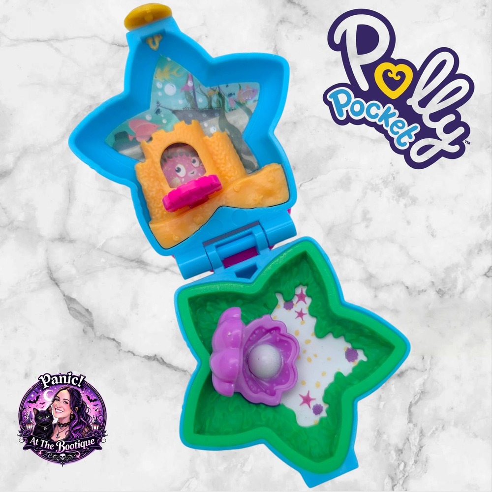 Polly Pocket Tiny Pocket Star Mermaid Mini Toy Mattel Blue Nostalgia 1990s Style